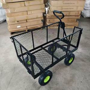 Troli Dorong Tugas Berat 300kg untuk Kebun, Festival, dan Utilitas dengan Roda Pneumatik, Kereta Dorong, Trailer, Material Logam - Product Image 5