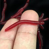 NOUVEAU OEM 35mm 0.25g Leurre Artificiel Souple Simulation Ver de Terre Rouge Réaliste avec Odeur Parfumée Matériel de Pêche