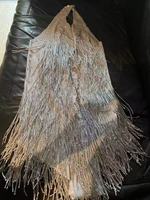 Costume de Danse Doré Dos Nu Frangé Scintillant, Justaucorps Latin Robe de Performance sans Manches pour Pôle Jazz Cha Cha