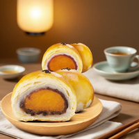Gâteau de thé séché de haute qualité, pâtisserie chinoise au jaune d'œuf (saveurs Matcha et Haricot Rouge), tarte croustillante Snow Mei Niang