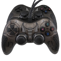 2 unids/lote negro blanco con cable controlador de vibración Dual Game Pad Twin Dobles juegos Gamepad para PC Sistema de ventana portátil TVBOX