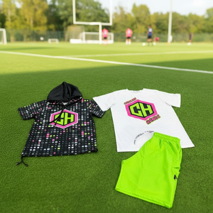 Sublimación uniformes de futbol color verde y blanco manga corta Deportes Fútbol sudaderas con capucha camisetas de fútbol - Product Image 3