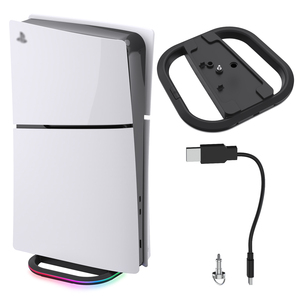 RGB Vertical <strong>Stand</strong> for <strong>PS5</strong> Slim Console <strong>Cooling</strong> Dock Mount Base Storage Rack Disc Digital Version Game Accessories - Product Image 1
