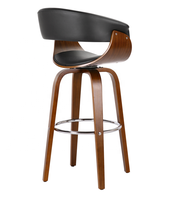 Tabourets de bar et ensembles de chaises de salle à manger de restaurant, chaise de cuisine, tabourets de bar en velours, chaise de bar pivotante en cuir PU, noir moderne, panneau