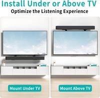 Soporte de barra de sonido negro para soporte de TV Sonos con kits de hardware Fácil de instalar Soporte de barra de sonido negro
