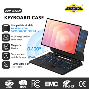 Funda con Teclado Laudtec para Samsung Galaxy Tab S10 Ultra de 14.6 Pulgadas, Panel Táctil Multitáctil de Área Completa, Magnético, 86 Teclas, Soporte para Lápiz - Product Image 1