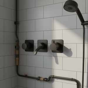 Robinet de contrôle de débit de douche en métal moulé 3/4 po, corps en 3 parties avec poignée en laiton réglable pour système d'eau - Product Image 2