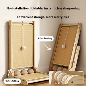 Panneau de densité en bois massif Cat Scratcher Sisal Jute Matériel Résistant à l'usure No-Crumbs Cat Claw Board Colonne de préhension verticale pour - Product Image 4