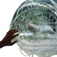 Verre teinté pare-balles réglable de 8 mm, 10 mm, 12 mm, 25 mm pour usage industriel et décoration de murs-rideaux en Afrique du Sud