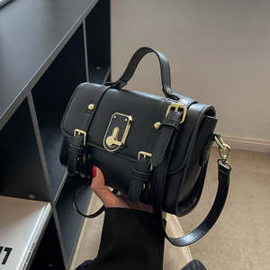 Sacs à bandoulière classiques pour femmes, couleur unie, boucle de fermeture - Product Image 5