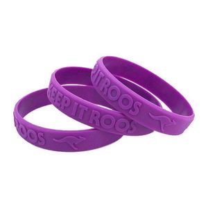 Bracelets en silicone personnalisés à bas prix pour la publicité, bracelets souples en caoutchouc avec logo en creux - Product Image 5