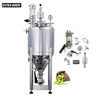 Fermenteur à bière personnalisé Guten, unité de pression, cuve à pression enveloppée, 40L/ Équipement de brassage de bière, fermenteur conique/ Équipement de fermentation