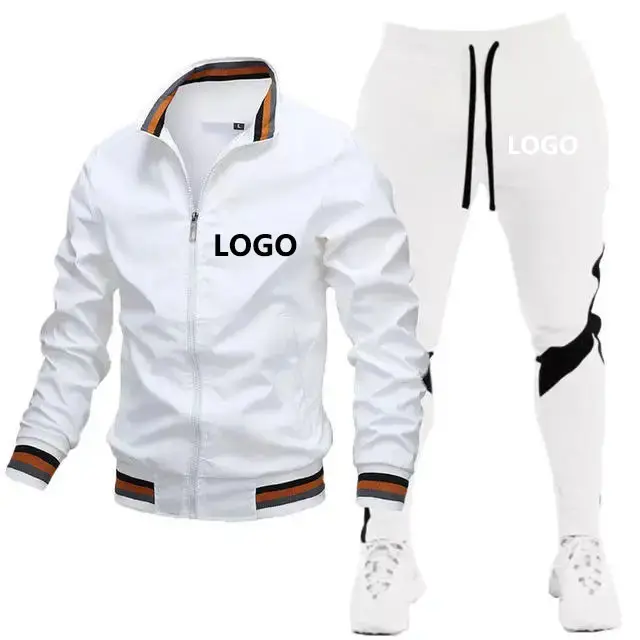 Conjunto de 2 peças de roupas masculinas personalizadas outono inverno, conjunto de agasalho com capuz para homens plus size estampado em 3D para corrida
