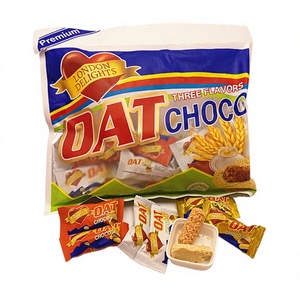 Barra de Avena con Chocolate, Dulce de Avena, Cereal Instantáneo, Snacks Vegetarianos, Barra de Chocolate y Avena Original - Product Image 1