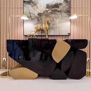 Table console de couloir italienne de luxe en or carré de salle à manger en or table <span class=keywords><strong>d</strong></span>'entrée étroite meubles de salon longue entrée pour la maison - Product Image 2