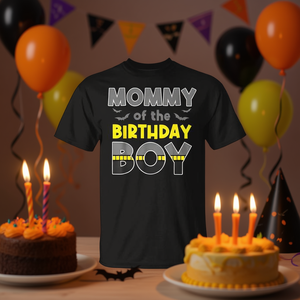 T-shirt à thème chauve-souris pour maman du garçon d'anniversaire, à manches courtes, col rond, pour adulte, tenue de fête - Product Image 3