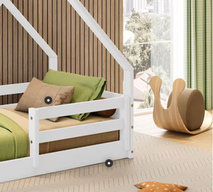 Letto a Casetta Montessori Moderno e Semplice in Legno Massello <span class=keywords><strong>per</strong></span> Bambini, Letto a Giorno con Baldacchino <span class=keywords><strong>per</strong></span> la Camera da Letto o il Soggiorno - Product Image 2
