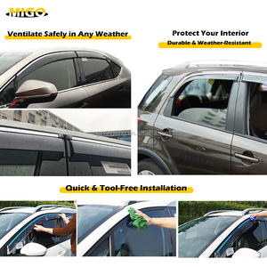 4 déflecteurs de vent pour SUV, pare-pluie, visière de fenêtre pour BYD ATTO 3 / YUAN PLUS <span class=keywords><strong>2022</strong></span>, accessoires de voiture, installation facile à coller - Product Image 4
