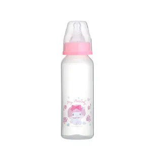 Mamadeira de leite para bebês em material PP 240ML, leve e fina, fácil de segurar, ideal para mamadeira