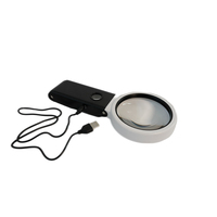 FUKAI TH-7058B 5X 25X Custom Colors 3 AAA Battery USB Powered Acrylic Lens Plastic 32 LED Luminous Handheld Large Magnifying 1