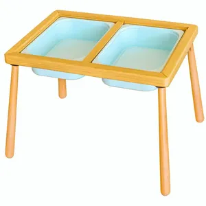 Bàn Bằng Gỗ Và Ghế Đặt Cho Trẻ Em Cảm Giác Toddler Đồ Nội Thất Với Đồ Chơi Lưu Trữ Cho Chơi Nghiên Cứu Ăn Uống - Product Image 6