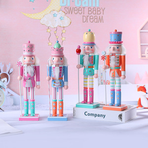 Adornos de Cascanueces de Colores Pastel de Mystic Arts, Figuras Navideñas de Madera, Estilo Europeo, Regalo - Product Image 2