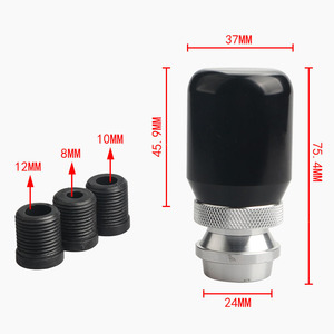 Aluminum Alloy Gear <b>Shift</b> <b>Knob</b> 37mm Adjustable Manual Car Gear <b>Knob</b> with Adapter Sleeve Set - Product Image 1