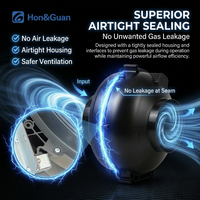 Système de Mitigation du Radon ETL 6 Pouces, Ventilateur Centrifuge en Ligne PP, Moteur EC, Faible Bruit, Ventilateur à Usage Continu pour SSD
