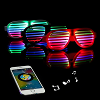 Fashion Party LED Lunettes luminescentes à commande vocale Bar Concert Carnaval Nuit Musique Mélodie Couleur Pulsating Glitter Glasses