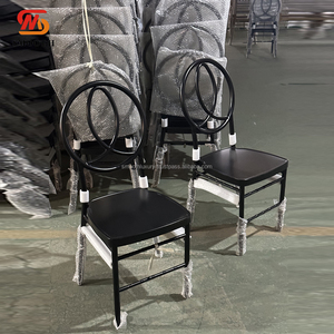 Silla negra suave para eventos, fiestas, bodas y sillas, eventos de hierro, silla Chiavari para bodas, fiestas, eventos, decoración - Product Image 1