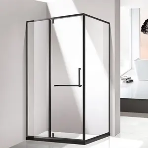 Duş kapısı menteşesi duşakabin duş + odalar kare iki cam Foshan sürgülü kapı Modern düz çerçevesiz 5 yıl 6mm,8mm