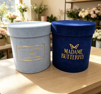 Boîtes d'emballage rondes de luxe en carton recyclé pour bouquets de fleurs, emballage cadeau, impression personnalisable, épaisseur 3 mm