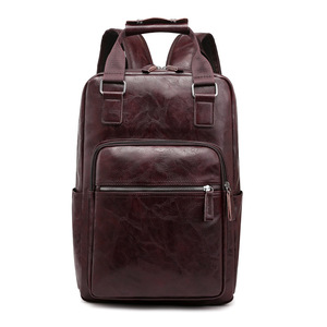 Mochila con textura de PU Retro para hombre, nueva moda, gran capacidad, viaje y portátil, bolsa de ordenador de negocios para verano - Product Image 2