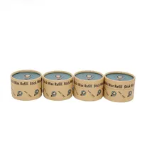 Emballage écologique en carton kraft pour cosmétiques, pot de crème, boîte de parfum solide avec impression quadricolore faite à la main