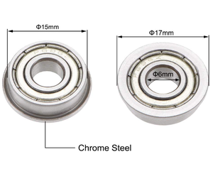 Roulement à billes à bride F696ZZ 6x17x5mm à <span class=keywords><strong>prix</strong></span> d'usine, roulements à gorge profonde à bride pour remplacement de roulements de roue de tondeuse à gazon - Product Image 2
