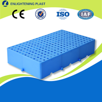 Palette en plastique de qualité alimentaire 600x400x120mm pour entrepôt frigorifique et logistique de la chaîne du froid