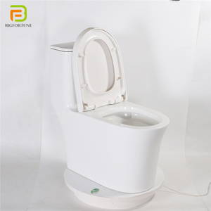 Inodoro Moderno de Cerámica con Descarga Ciclónica, Inodoro de Una Pieza de Porcelana con Sifón para Baño - Product Image 3