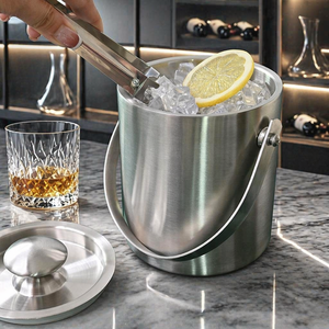 Seau à glace en acier inoxydable à double paroi, refroidisseur pour fêtes en plein air, seau à <span class=keywords><strong>champagne</strong></span>, bière, whisky, vin - Product Image 5