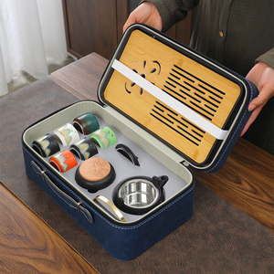 Regalo de negocios, todo en uno, Mini tetera y Taza de cerámica de vidrio portátil, caja impresa personalizada, juego de té de lujo con logotipo - Product Image 2