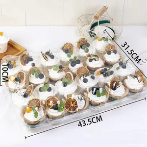 24 Count Cupcake Container Storge wasserdichte Kunststoff Clam shell Verpackungs box