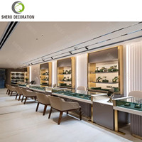Vitrine d'exposition en verre trempé pour bijouterie, design d'intérieur 3D, comptoirs de présentation, showroom de montres de boutique