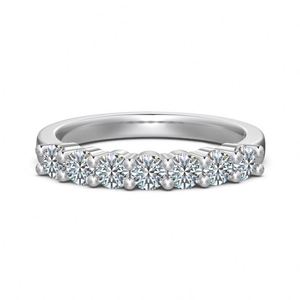 Dylam Elegance Style <b>Top</b> Jewelry Rhodium Plated Non Tarnish 925 <b>Silver</b> 0.7ct D VVS1 Moissanite Stones Jewelry Rings Ring OEM ODM - Product Image 1
