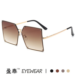Yingtai Eyewear <b>Square</b> <b>Sunglasses</b> Metal Frame UV400 Protection For Women - Product Image 2