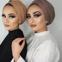 Einfarbiger Schal Viskose Hijab Crinkle Schal Baumwolle Muslim Women Lightweight Plain Custom ized Farbe Akzeptieren Sie das Kunden logo JILI