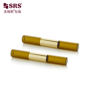 Đôi đã kết thúc con lăn bóng chai 4ml + 4ml 8ml Frosted cuộn trên mỹ phẩm cuộn trên chai đôi ống chai thủy tinh với con lăn - Product Image 2