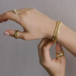 Conjunto de Collar Gargantilla de Bambú Gemnel: Plata 925 y Oro de 18K, Joyería de Diseño Inspirada en la Naturaleza de 16 Pulgadas - Product Image 4