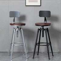 Tabourets de bar en cuir de style rétro tendance, chaises pivotantes réglables pour salle à manger, tabourets de cuisine, tabourets de restaurant, tabourets de bar