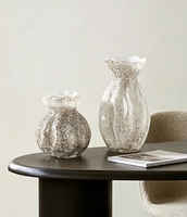 Vase à fleurs hydroponique RYLAVA en forme de citrouille à bords ondulés, décoration de table moderne et luxueuse pour salon, récipient floral décoratif
