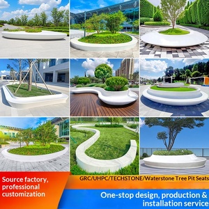 GRC Seat UHPC Teko Stone Terrazzo Stool Outdoor Park Landscape Leisure Chair Fiberglass Tree Pit Custom Shuchili03 Guangdong - Product Image 6