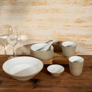<b>Ceramic</b> Dinnerware <b>Set</b>-Modern Simplicity Design White Sand Series Steak/Fruit/Dim Sum Plates Dishwasher Oven Safe for Household - Product Image 1